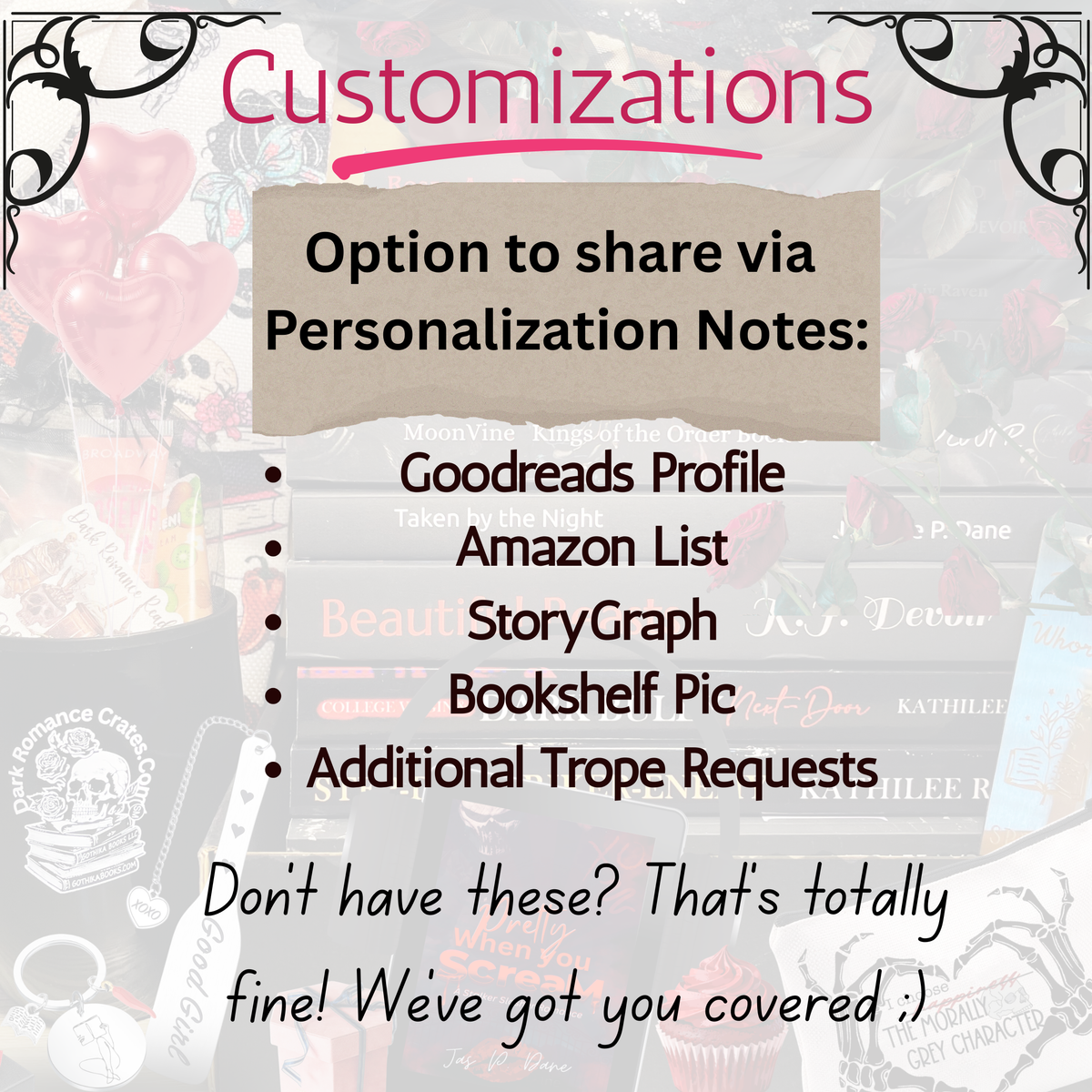 BOOK CLUB / BOOK PARTY: Dark Romance Kits