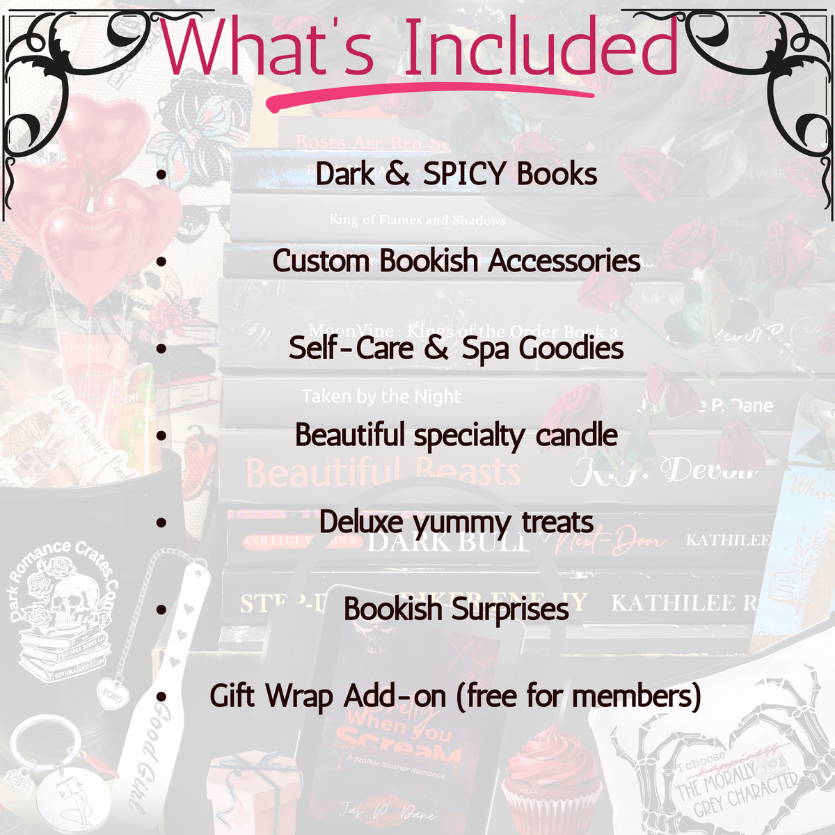 Luxury spicy gift basket - spa, books, toy, gift wrap