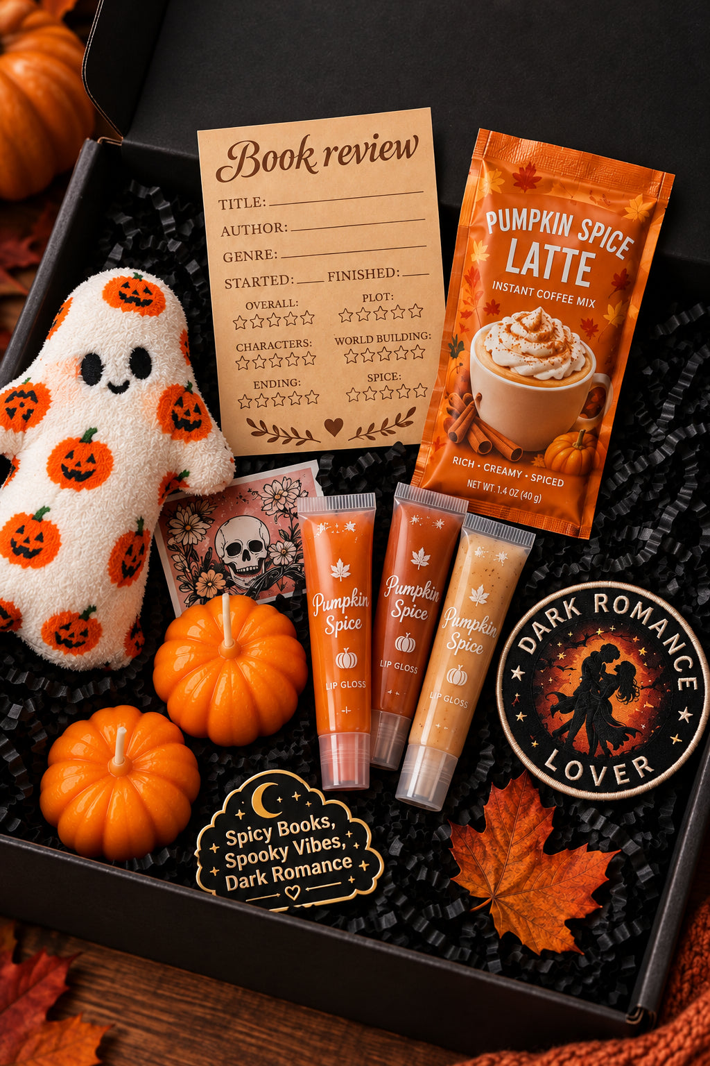Pumpkin Spice Dark Romance Book Box w/ coffee mug & book